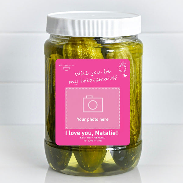 Will You Be My Bridesmaid? Custom Jar, your photo here