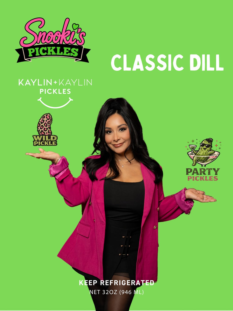 Snooki's Classic Dill pickles label