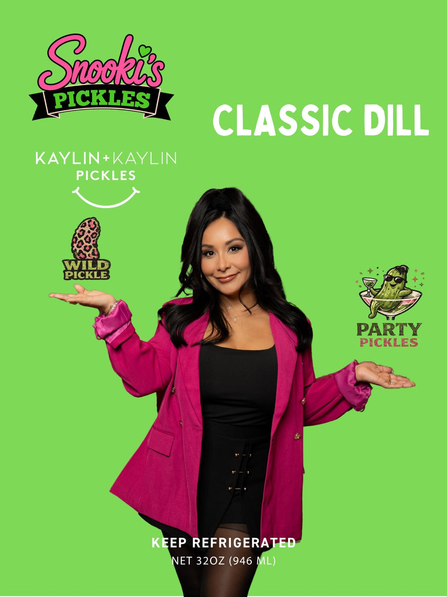 Snooki's Classic Dill pickles label