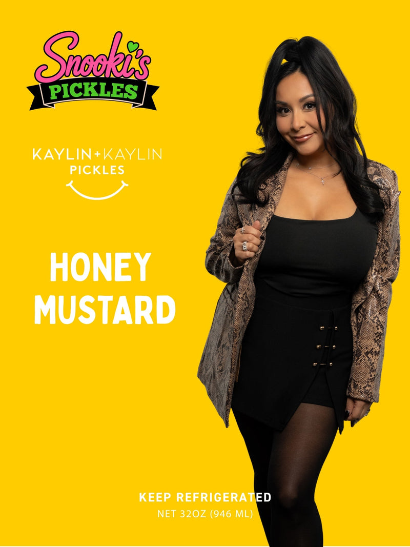 Snooki's Honey Mustard pickles label