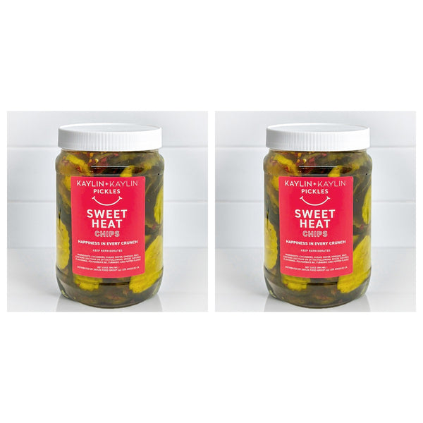 Two jars of Sweet Heat Pickles